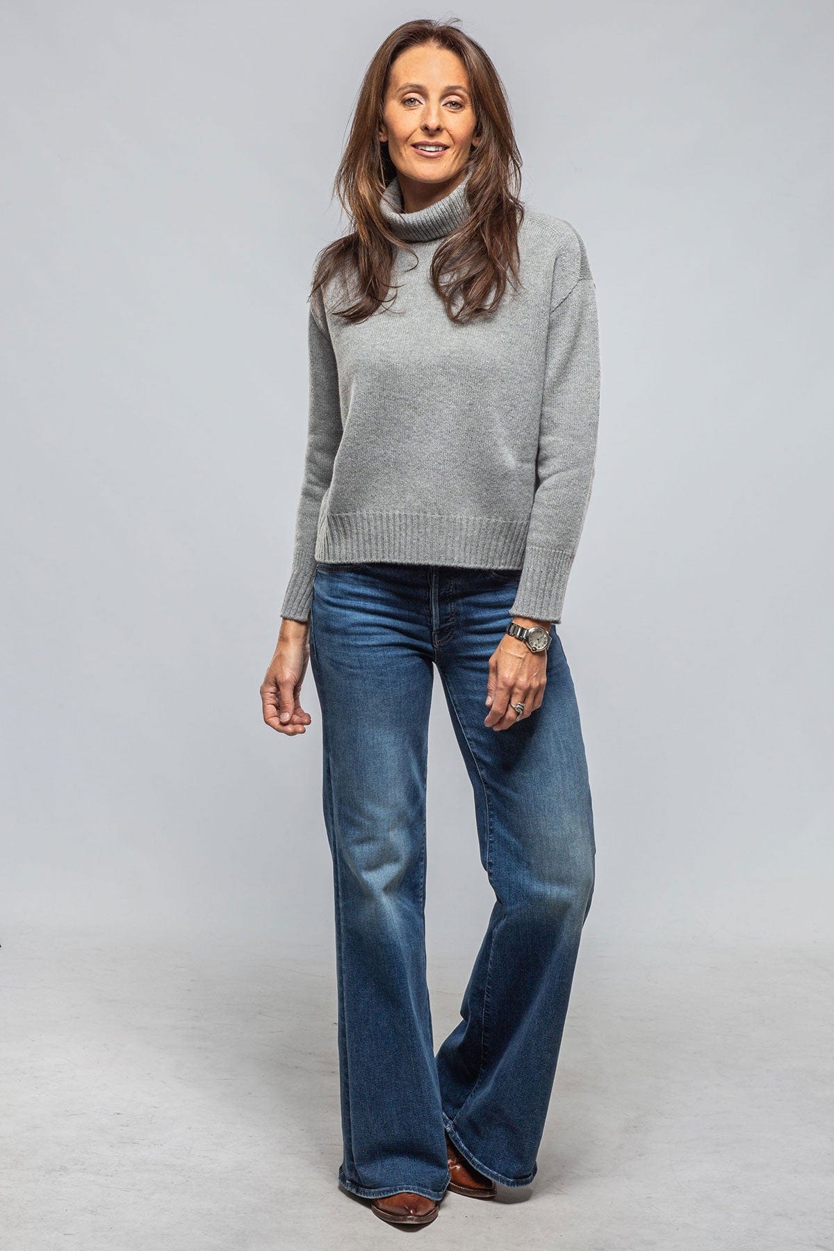 Favi Turtleneck Sweater In Grigio - AXEL'S