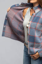 Fulvia Cashmere Plaid Shirt In Denim - AXEL'S