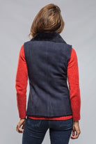 Geneva Shearling Vest In Blue - AXEL'S