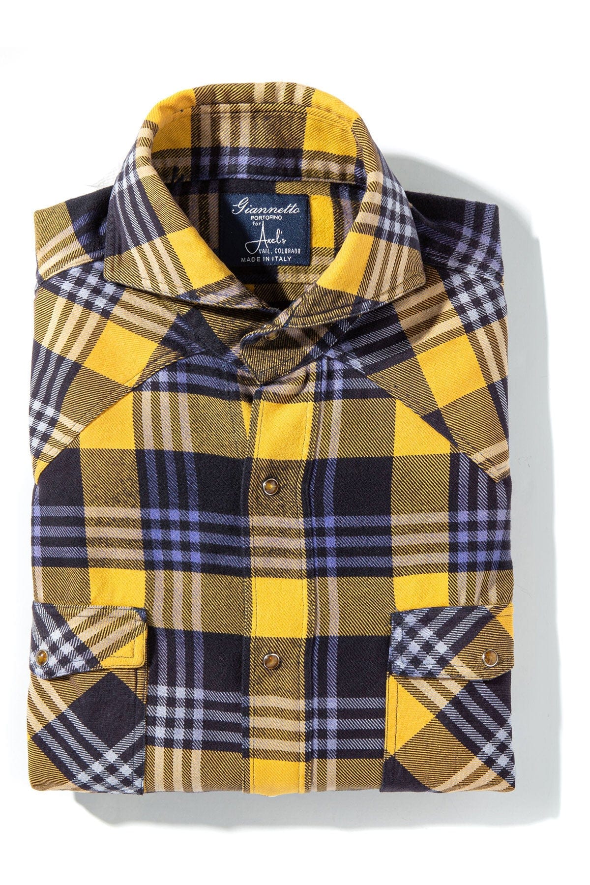 Altai Brushed Cotton Check In Yellow - AXEL'S