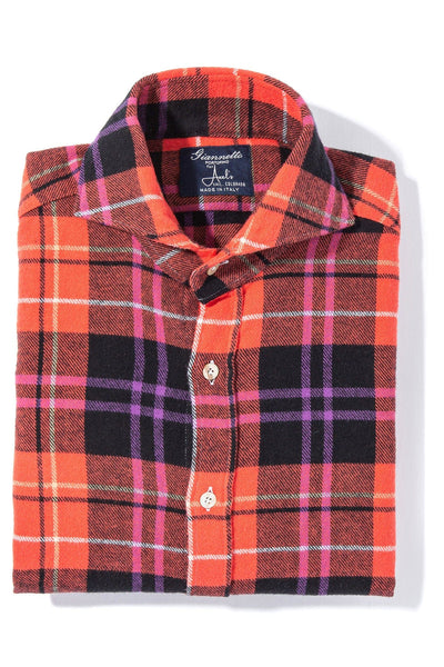 Amargosa Brushed Cotton Plaid in Orange and Pink - AXEL'S
