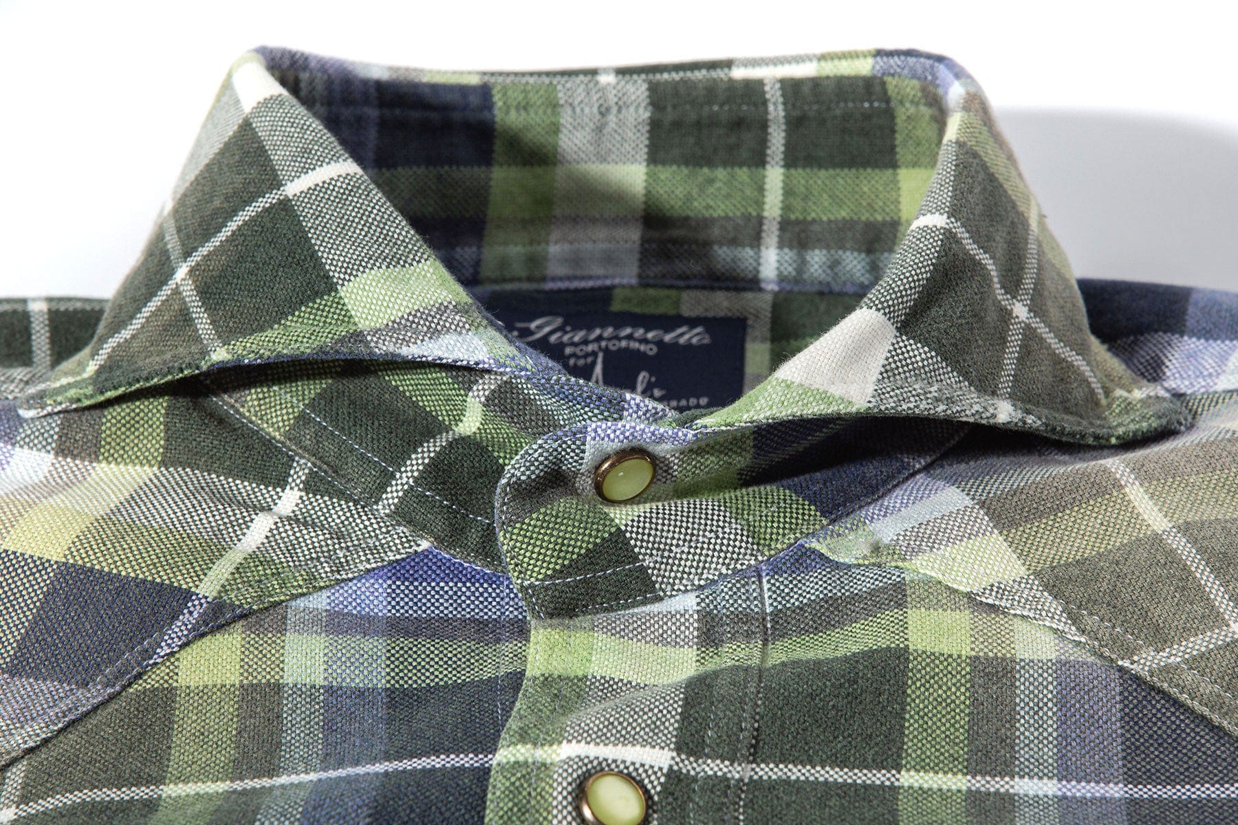 Annamite Cotton Western Shirt In Green - AXEL'S