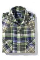 Annamite Cotton Western Shirt In Green - AXEL'S