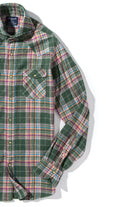 Apennines Brushed Cotton Check in Green/ Purple - AXEL'S