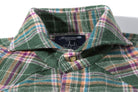 Apennines Brushed Cotton Check in Green/ Purple - AXEL'S