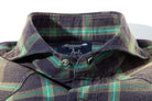 Arakan Cotton Western Check In Navy/Green - AXEL'S