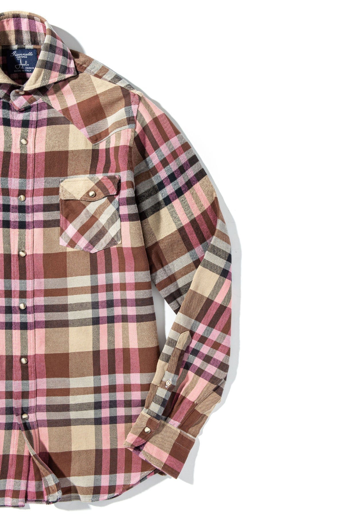 Drakensberg Brushed Cotton Check In Brown/ Pink - AXEL'S