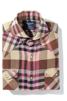 Drakensberg Brushed Cotton Check In Brown/ Pink - AXEL'S