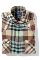 Drakensberg Brushed Cotton Check In Brown/ Turqouise - AXEL'S