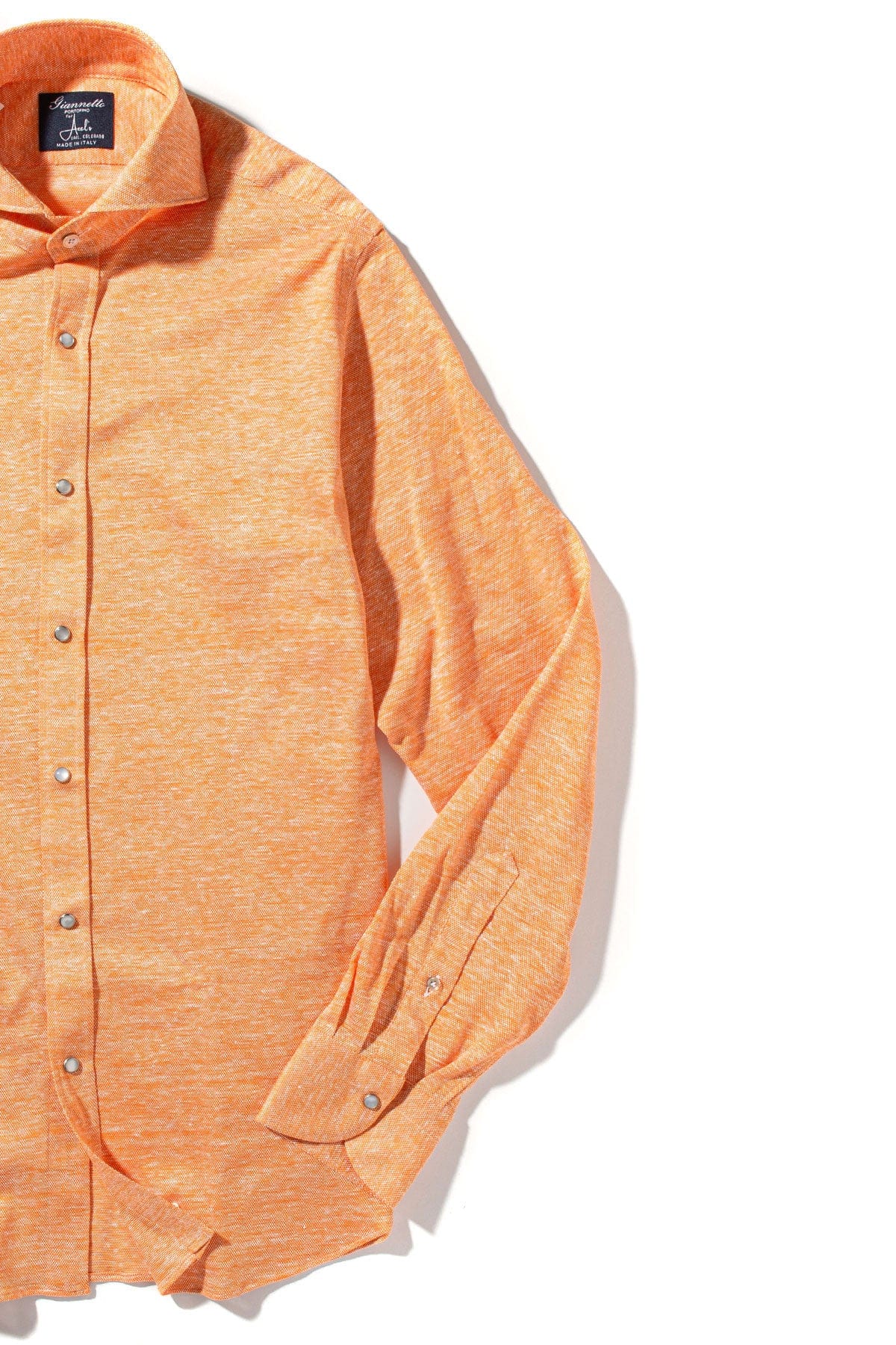 Schwinn Cotton Linen Shirt in Orange - AXEL'S