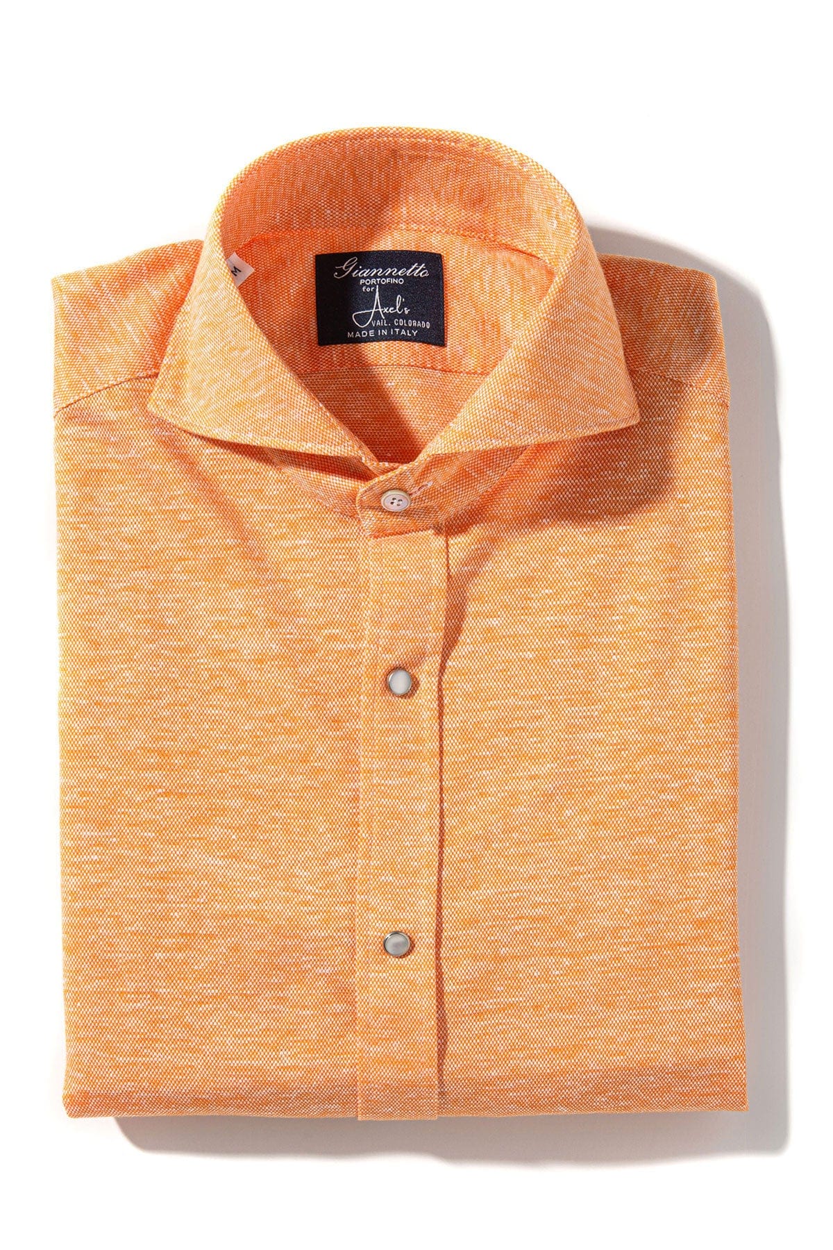 Schwinn Cotton Linen Shirt in Orange - AXEL'S
