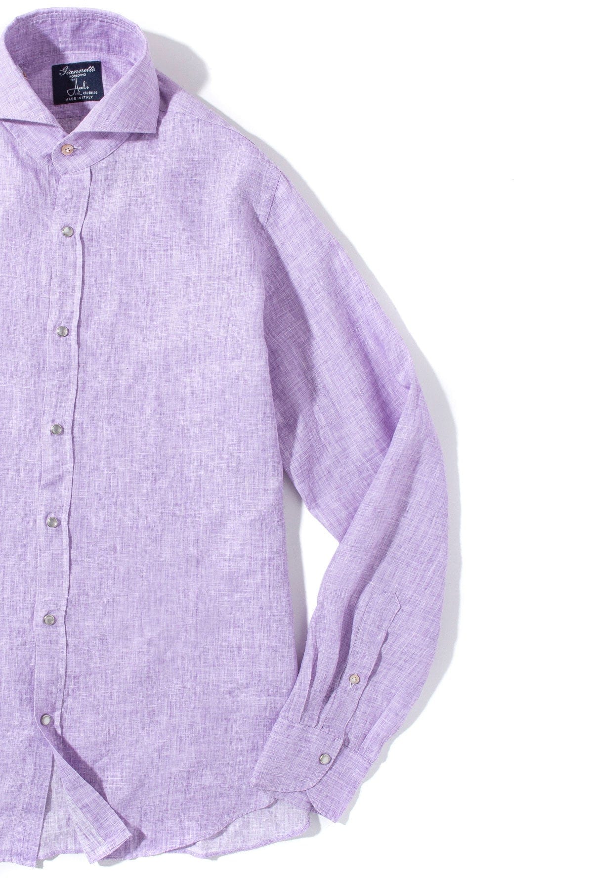 Sorgue Linen Shirt In Lavender - AXEL'S