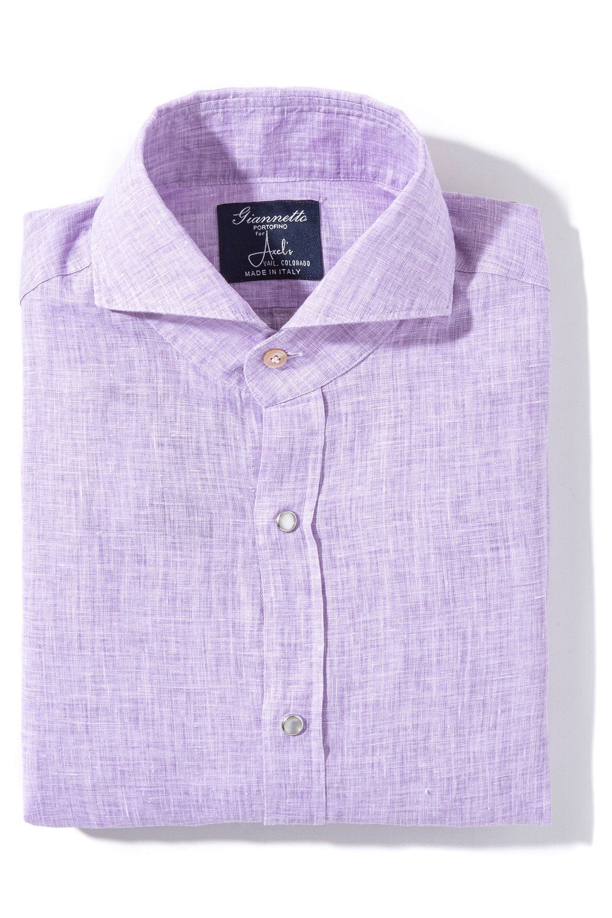 Sorgue Linen Shirt In Lavender - AXEL'S