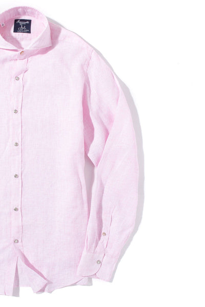 Sorgue Linen Shirt In Pink - AXEL'S