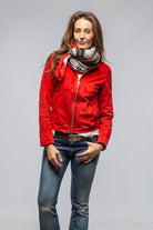 Helen Suede Short Jacket In Rossa - AXEL'S