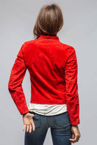 Axels Helen Suede Short Jacket In Rossa Ladies - Outerwear - Leather