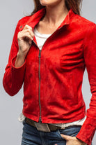 Axels Helen Suede Short Jacket In Rossa Ladies - Outerwear - Leather