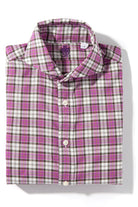 Lacoss Cotton Shirt In Purple and White - AXEL'S