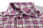 Lacoss Cotton Shirt In Purple and White - AXEL'S