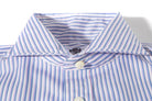 Axels-Is Poplin Blue Stripe Shirt In Pink Shadow Stripe Mens - Shirts - Dress
