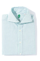 Taycan Cotton Linen Shirt in Green - AXEL'S
