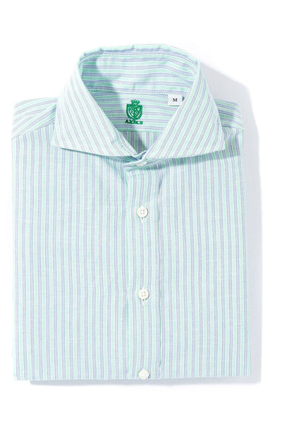 Taycan Cotton Linen Shirt in Green - AXEL'S