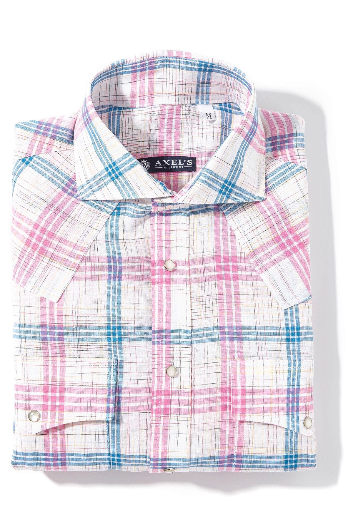 Western Linen In Pink Blue and White - AXEL'S