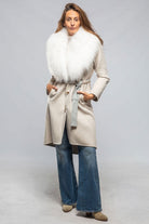 Liana Virgin Wool Coat In Oatmeal - AXEL'S