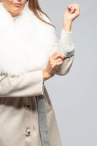 Liana Virgin Wool Coat In Oatmeal - AXEL'S