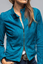 Parigi Suede Jacket In Teal - AXEL'S