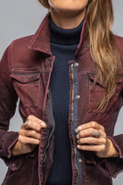 Beale Over-Dyed Denim Jacket In Bordeaux - AXEL'S