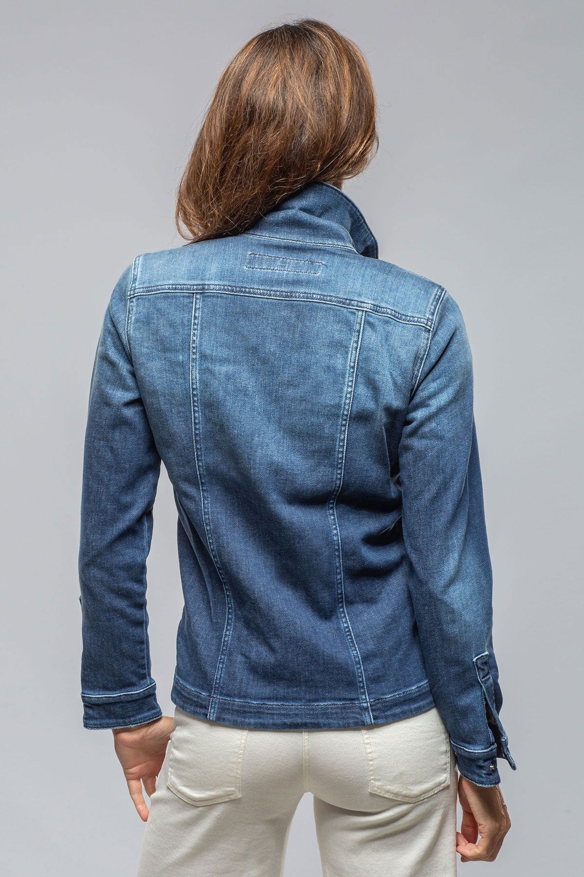 Beale Over-Dyed Denim Jacket In Mid Dark Blue - AXEL'S