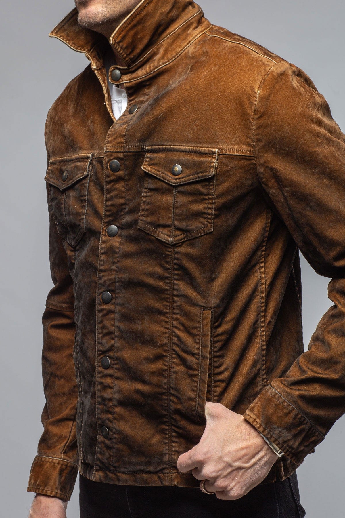 Diesel Moleskin Jacket In Ruggine - AXEL'S