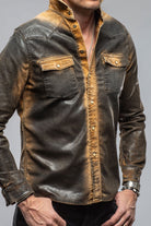 Axel's Premium Denim Joey Painted Shirt In Camello | Mens - Shirts