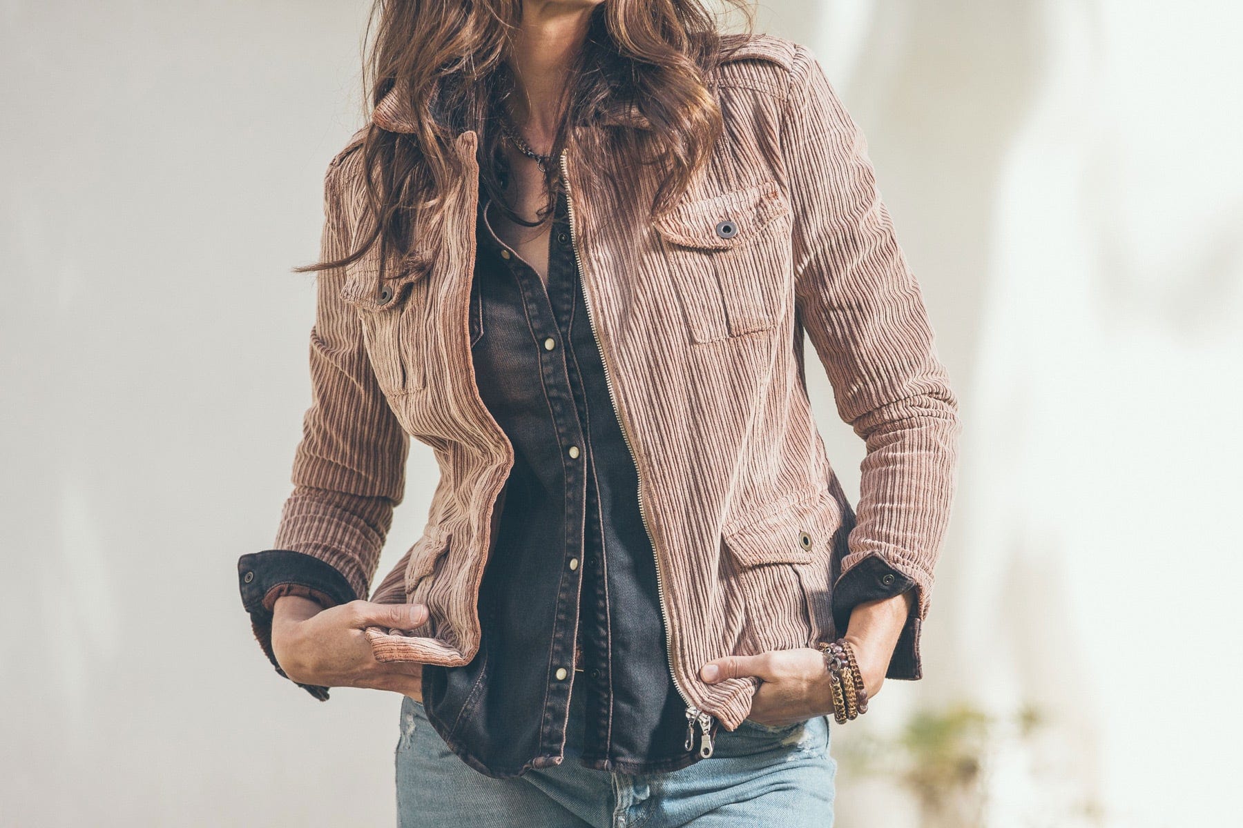 Pagosa Corduroy Jacket In Rust - AXEL'S