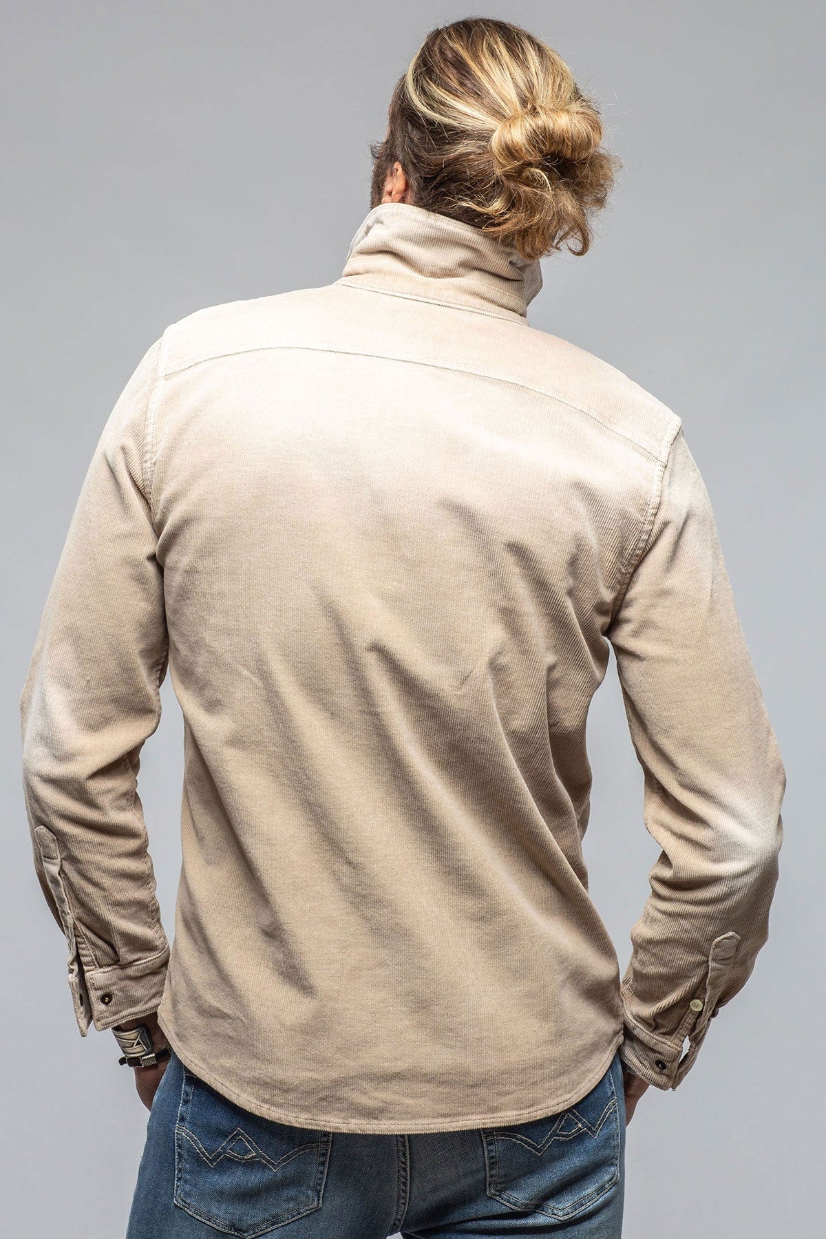 Axel's Premium Denim Prime Western Corduroy Snap Shirt In Beige | Mens - Shirts