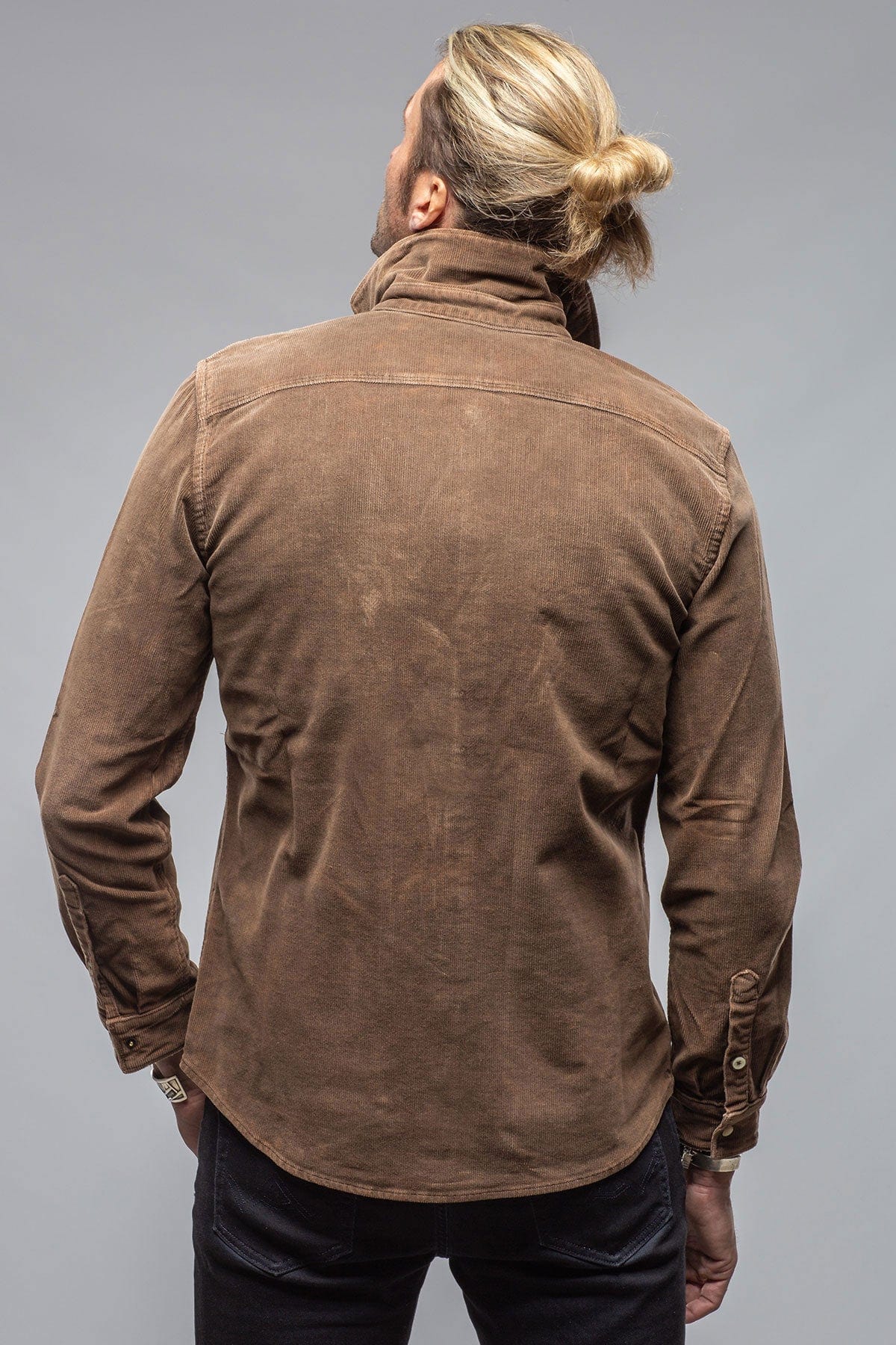 Prime Western Corduroy Snap Shirt In Liquirizia - AXEL'S