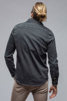 Ranger Colored Denim Snap Shirt In Anthracite - AXEL'S