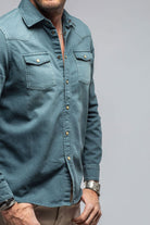 Ranger Colored Denim Snap Shirt In Ottanio - AXEL'S