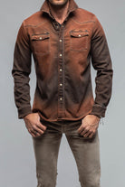 Roper Over-Dyed Western Snap Shirt In Ruggine Rust - AXEL'S