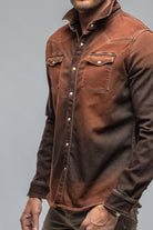 Roper Over-Dyed Western Snap Shirt In Ruggine Rust - AXEL'S