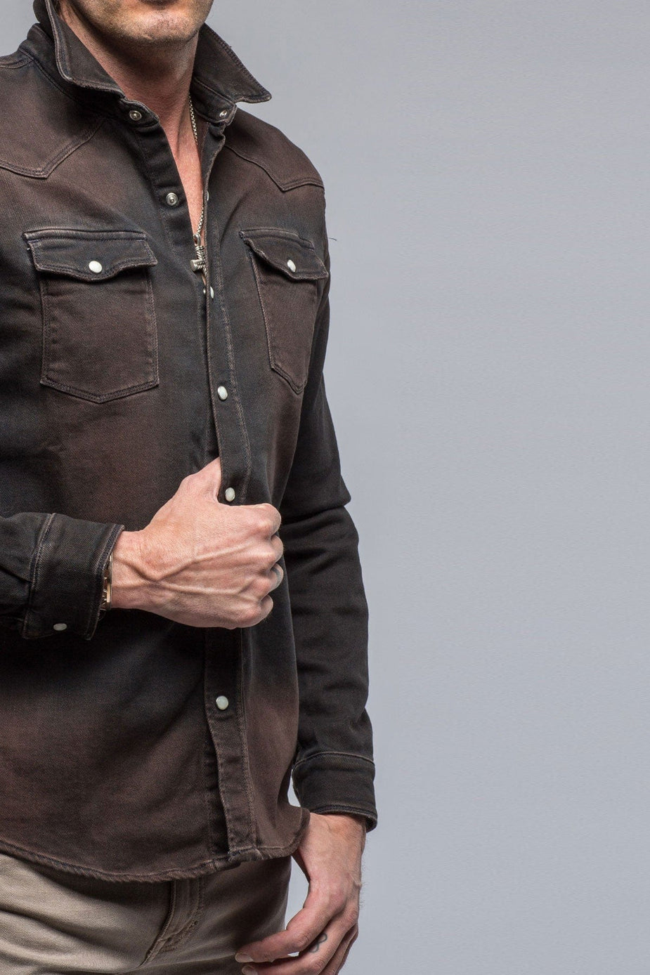 Axel's Roper Western Snap Shirt In Wenge – AXEL'S