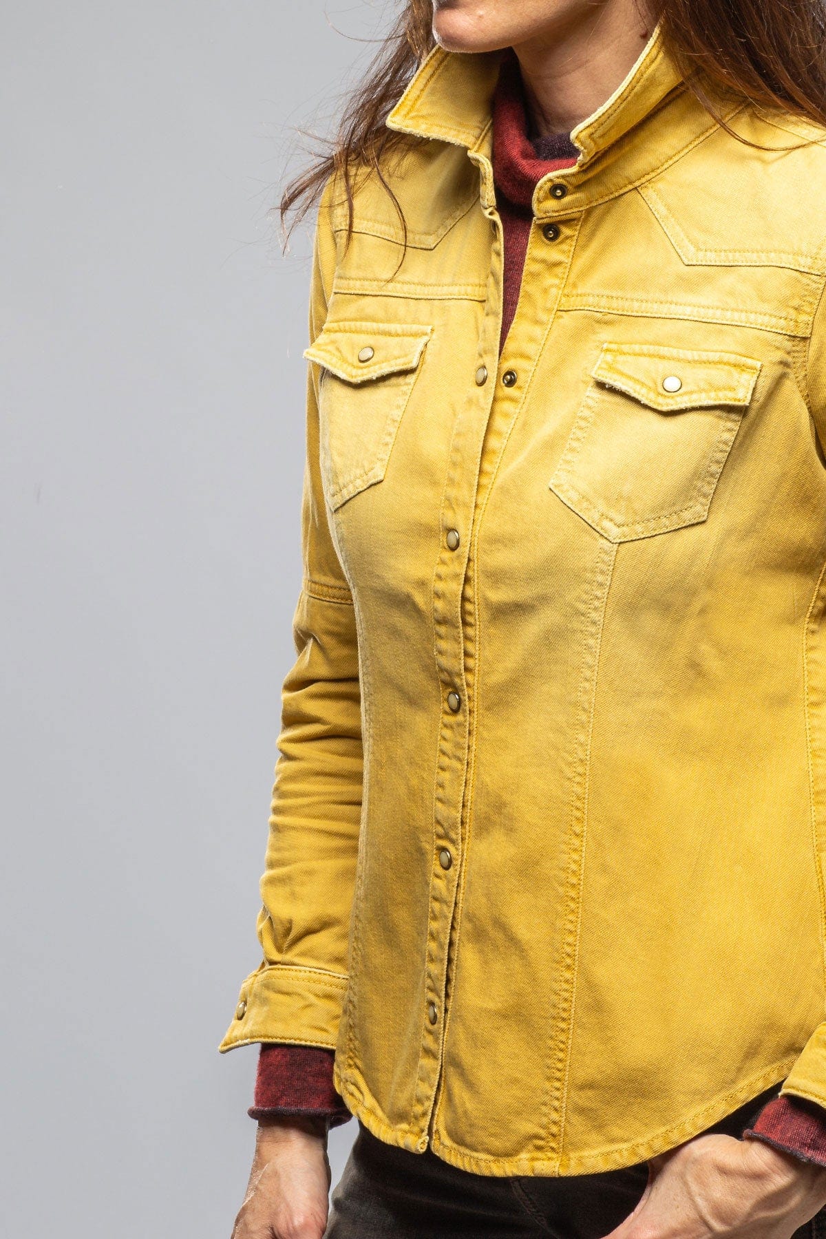 Axels Premium Denim Sweetwater Denim Shirt In Curcuma Ladies - Tops