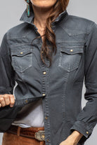 Sweetwater Denim Snap Shirt In Anthracite - AXEL'S