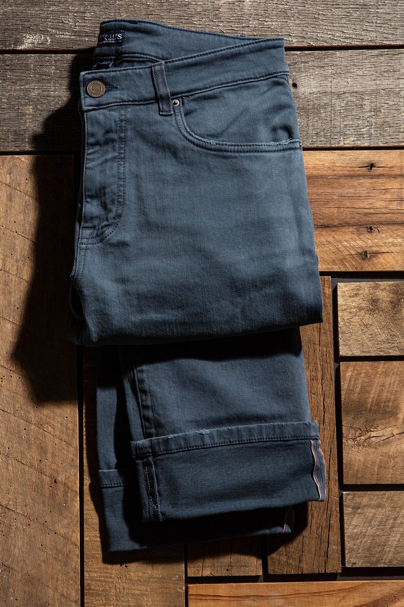 Axels Premium Denim Tucson Selvedge Denim In Blu Oxford Mens - Pants - 5 Pocket