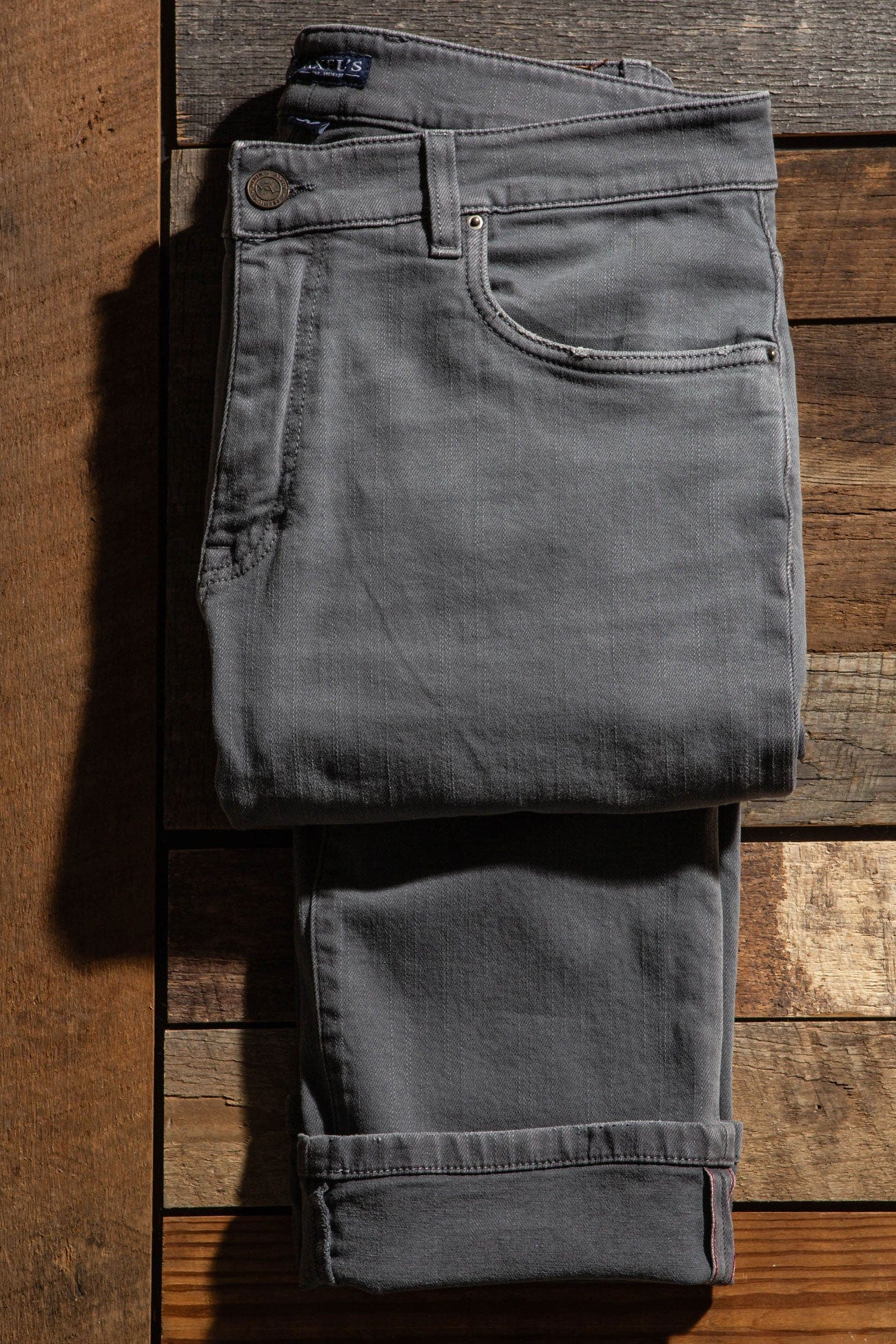 Axels Premium Denim Tucson Selvedge Denim In Grigio Mens - Pants - 5 Pocket