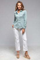 Yarmony Linen Cotton Denim Shirt In Ardesia - AXEL'S