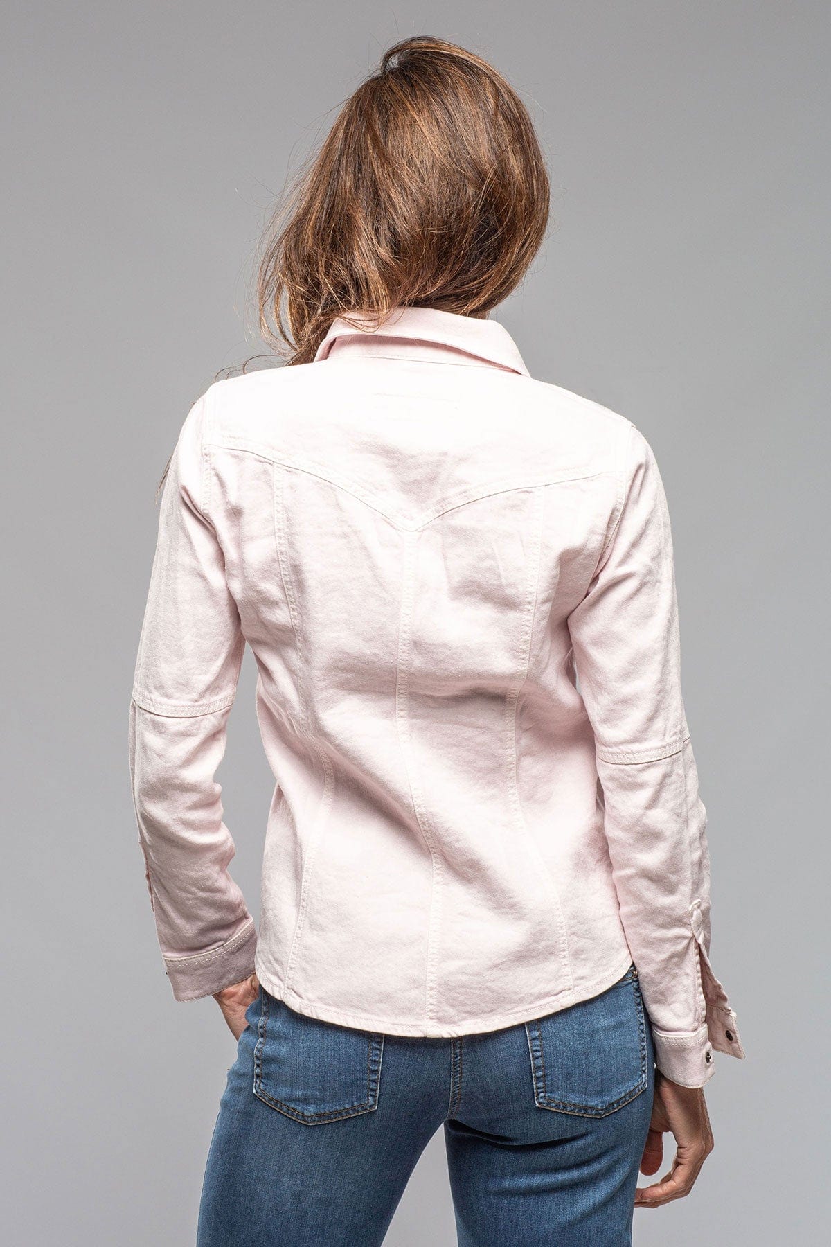 Yarmony Linen Cotton Denim Shirt In Lotus Pink - AXEL'S