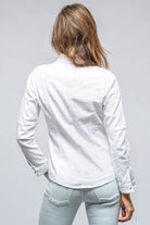 Yarmony Linen Cotton Denim Shirt In White - AXEL'S