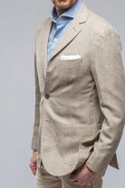 Feathered Sport Coat In Brown - AXEL'S